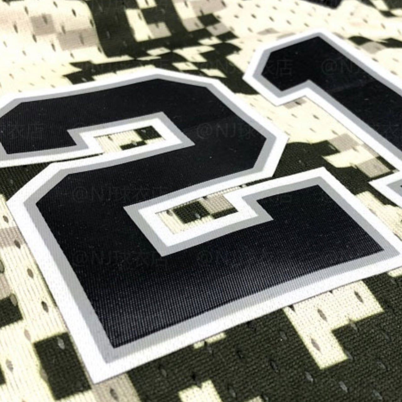 Tim Duncan San Antonio Spurs 2013-2014 Camo Hardwood Classic Alternate Mitchell & Ness Swingman Jersey- Camo