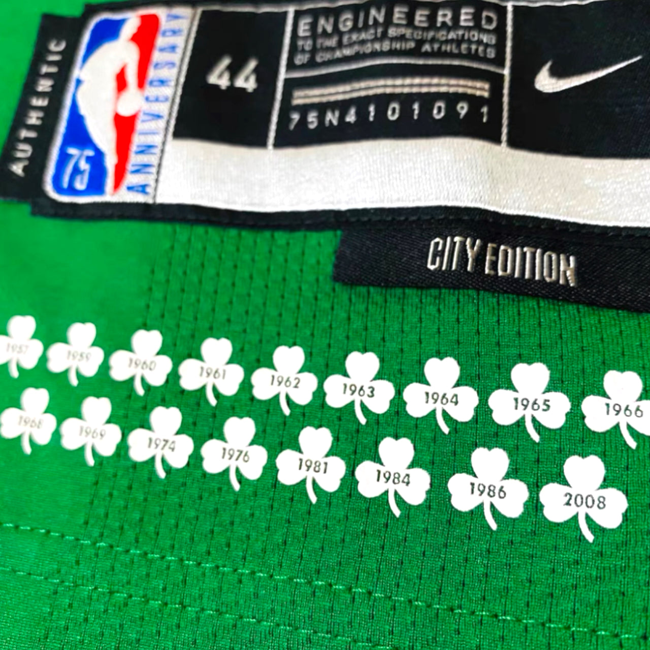 Jayson Tatum Boston Celtics 2021-2022 NBA 75th City Edition Nike Authentic Jersey - Green