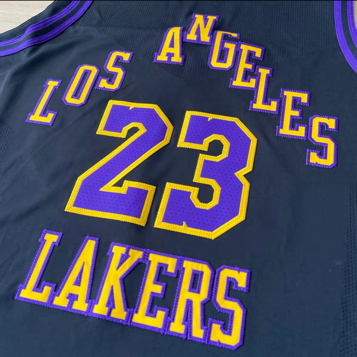 LeBron James Los Angeles Lakers 2023-2024 City Edition Nike Authentic Jersey - Black/Purple