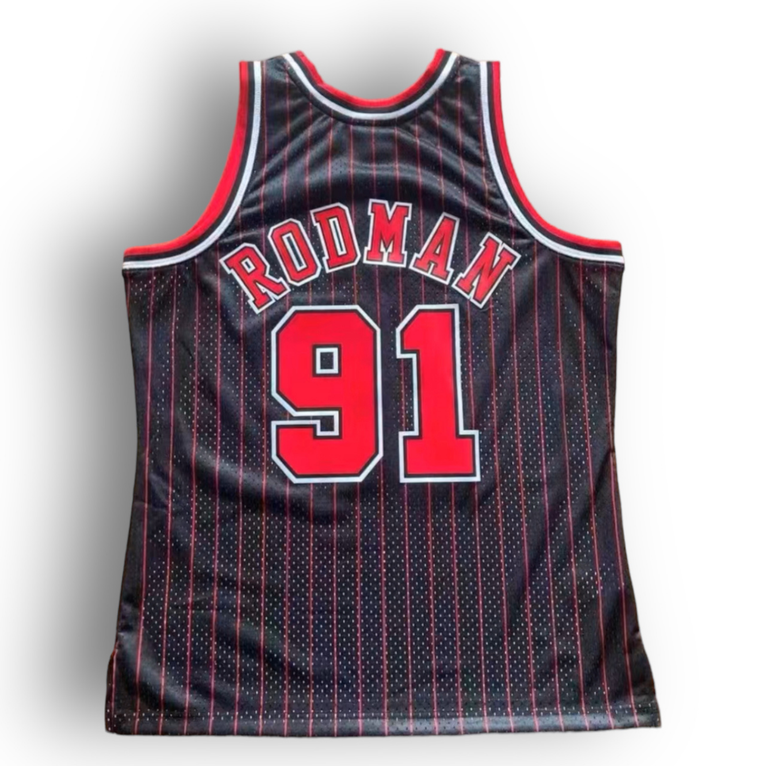 Dennis Rodman 1995-1996 Chicago Bulls Alternate Mitchell & Ness Swingman Jersey - Black - Hoop Jersey Store