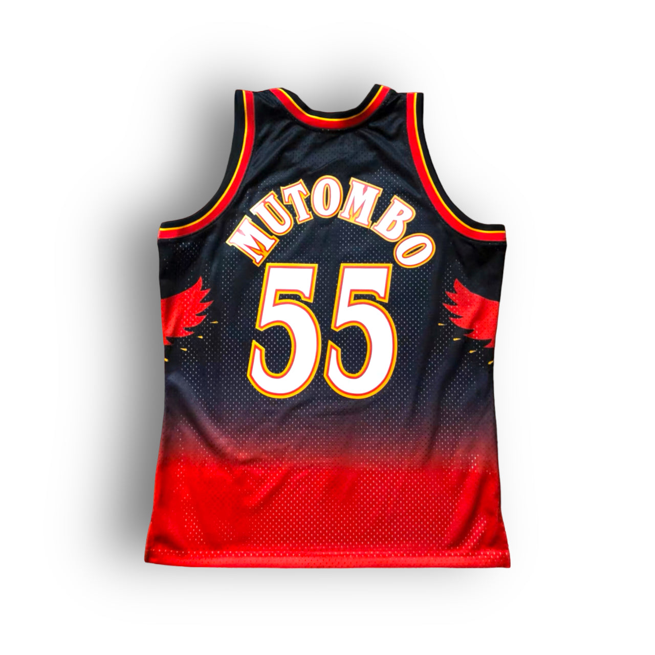 Dikembe Mutombo 1996 1997 Atlanta Hawks Away Mitchell Ness Swingman