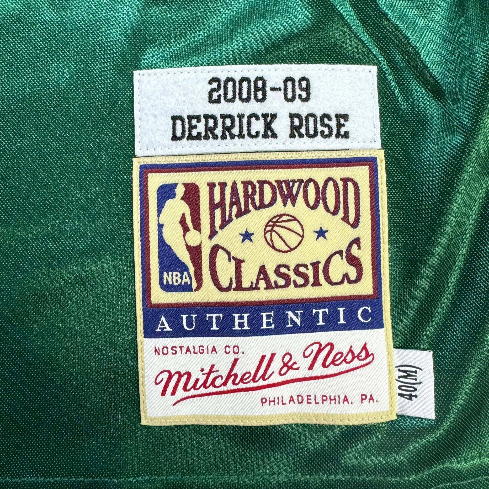 Derrick Rose 2008-2009 Chicago Bulls Inaugural Green Week Edition Authentic Mitchell & Ness Jersey - Green