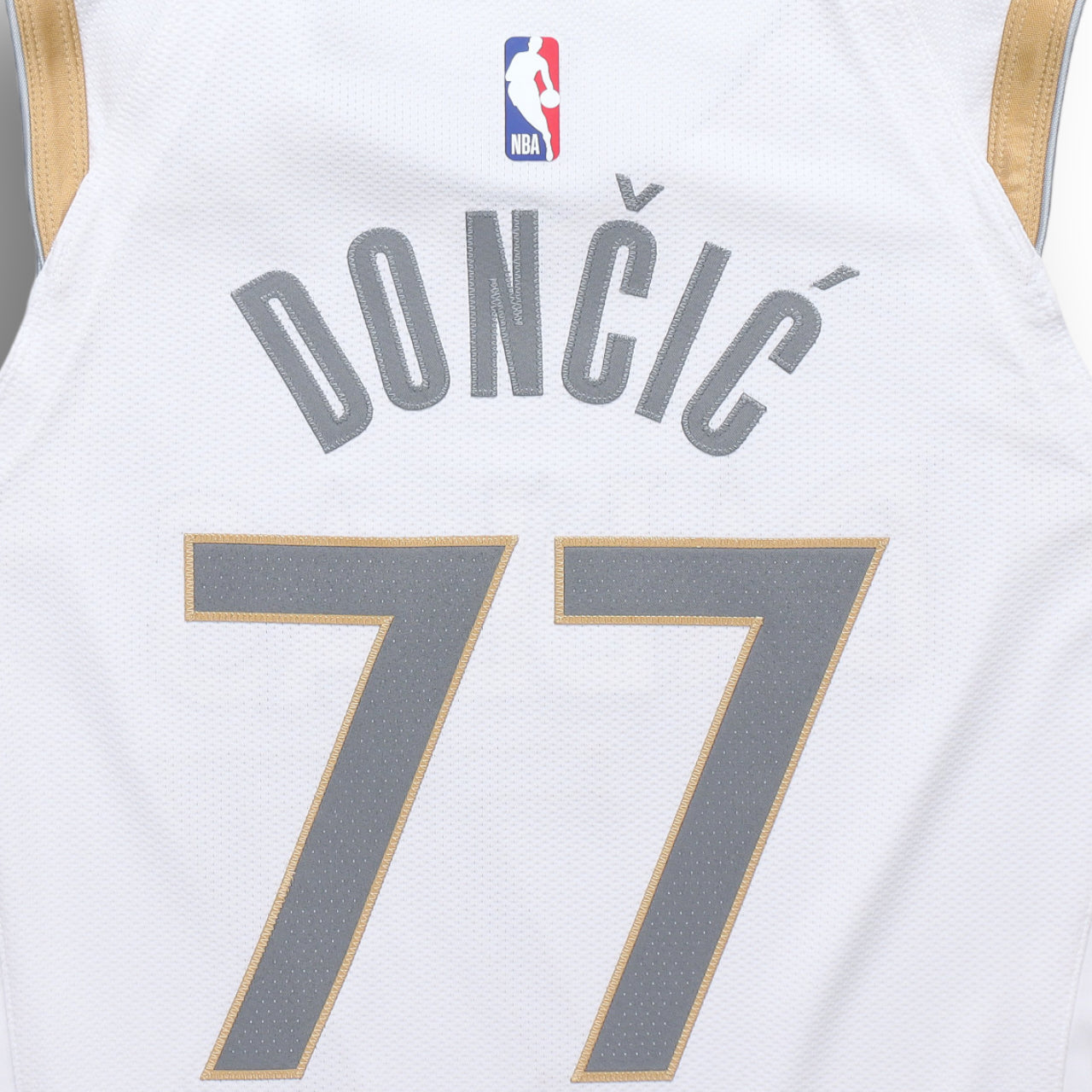 Luka Doncic Dallas Mavericks 2020-2021 City Edition Nike Authentic Jersey - White/Gold - Hoop Jersey Store