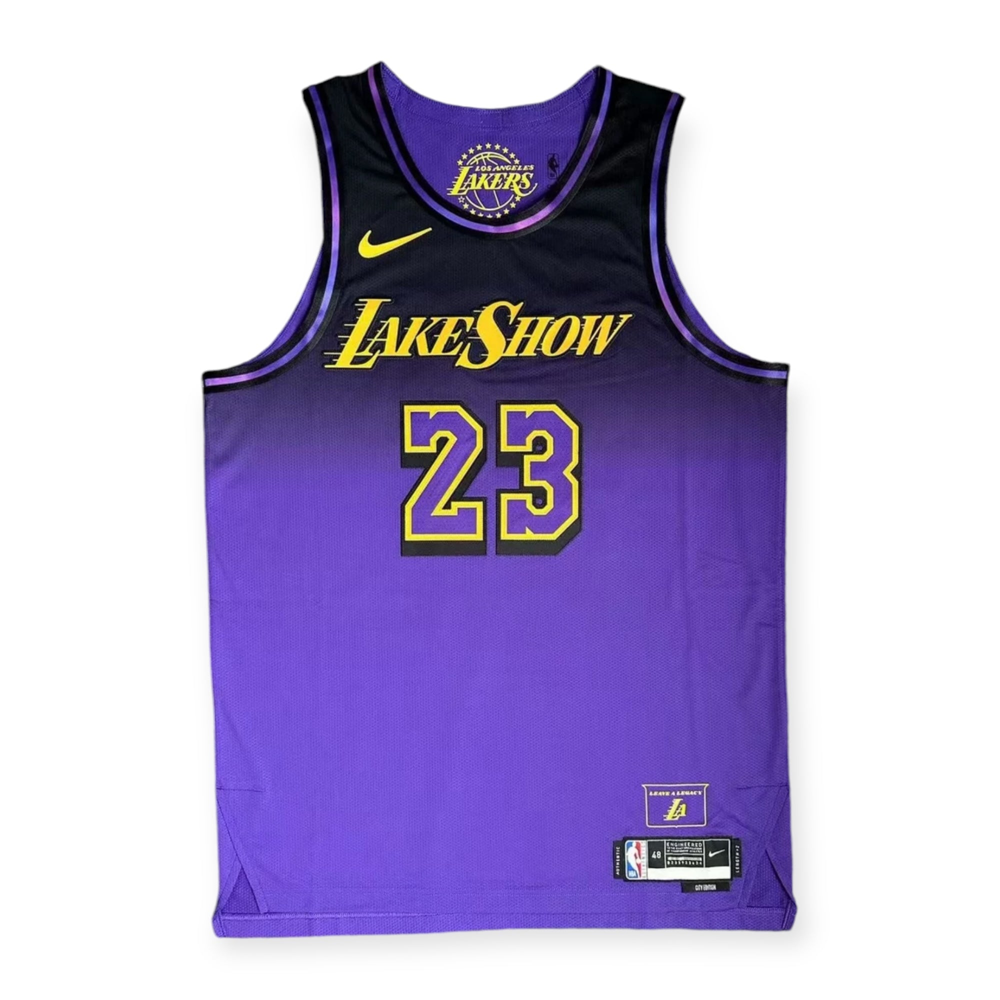 Nike LeBron James Los Angeles Lakers 2024-2025 City Edition Authentic Jersey - Purple Black