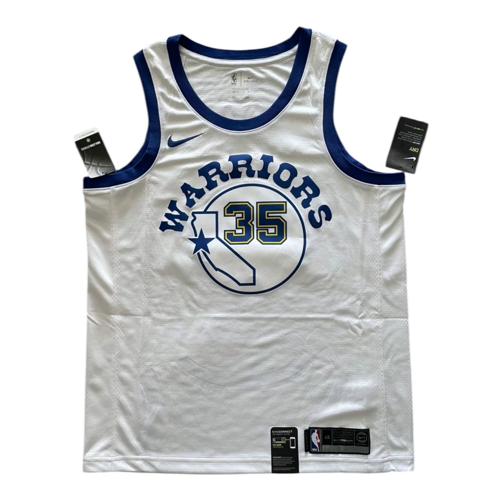 Kevin Durant Golden State Warriors 2017-2018 Classic Edition Nike Swingman Jersey - White/Blue