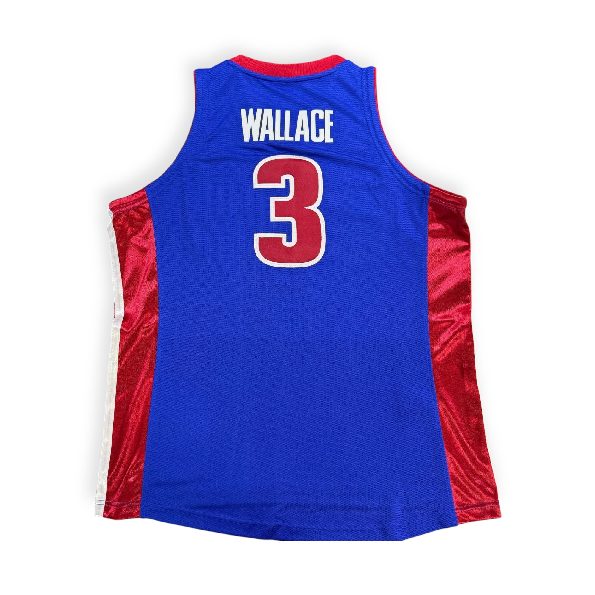 Mitchell & Ness Ben Wallace 'Big Ben' Detroit Pistons 2003-2004 NBA Finals Hardwood Classic Away Authentic Jersey - Blue/Red