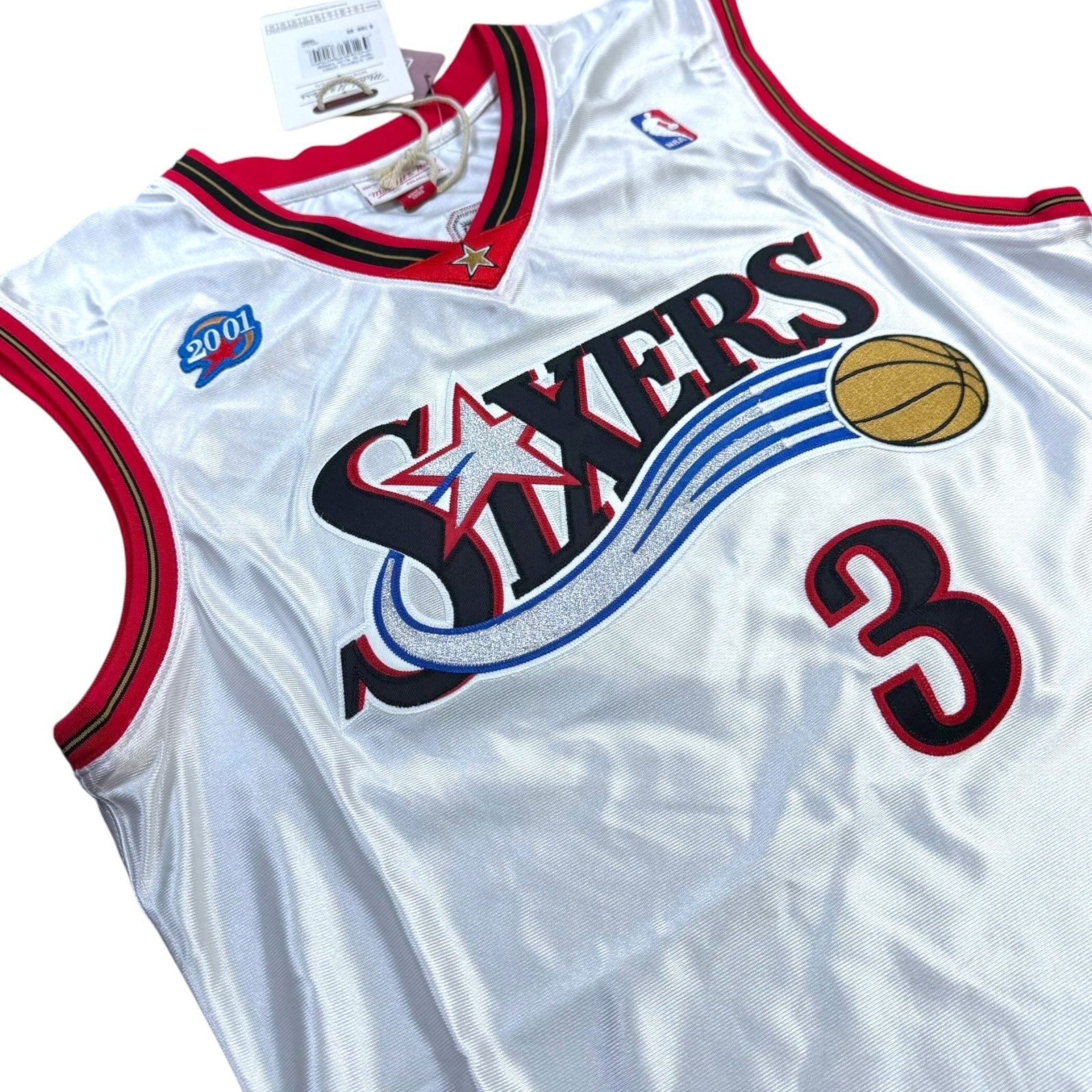 Mitchell & Ness Allen Iverson 2001 NBA All-Star Game Philadelphia 76ers Authentic Jersey – White