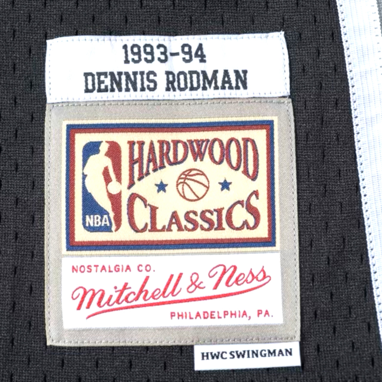 Dennis Rodman 1993-1994 San Antonio Spurs Away Mitchell & Ness Swingman Jersey - Black - Hoop Jersey Store