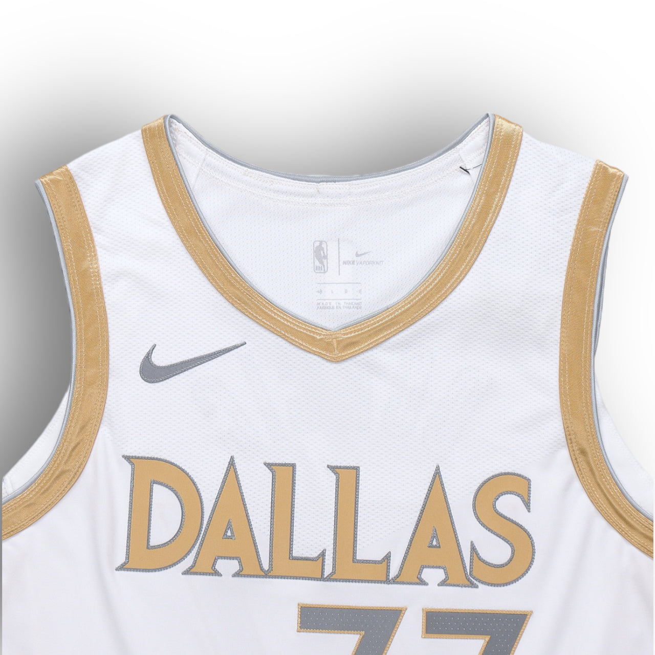 Luka Doncic Dallas Mavericks 2020-2021 City Edition Nike Authentic Jersey - White/Gold - Hoop Jersey Store