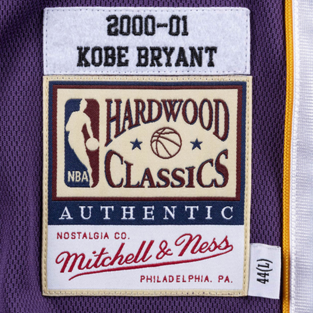 Kobe Bryant factory Los Angeles Lakers Mitchell & Ness Hardwood Classics Authentic 2001-