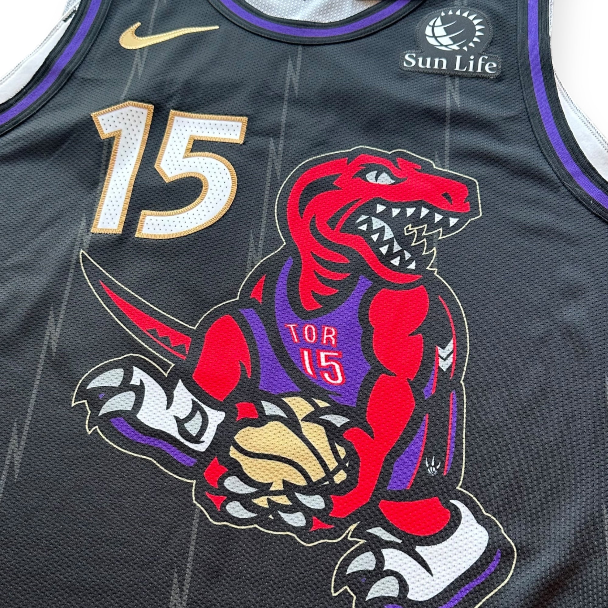 Nike Toronto Raptors 2024-2025 City Edition “Dino Dunk” Vince Carter Authentic Jersey - Black