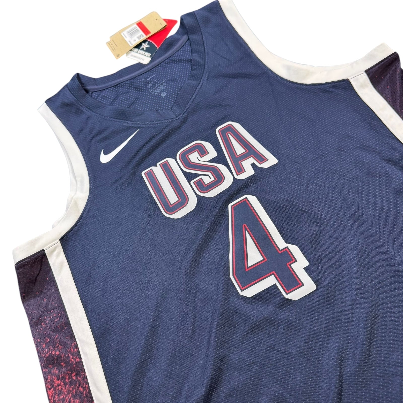 Nike Stephen Curry 2024 Olympic Team USA Basketball Road Swingman Jersey - Navy