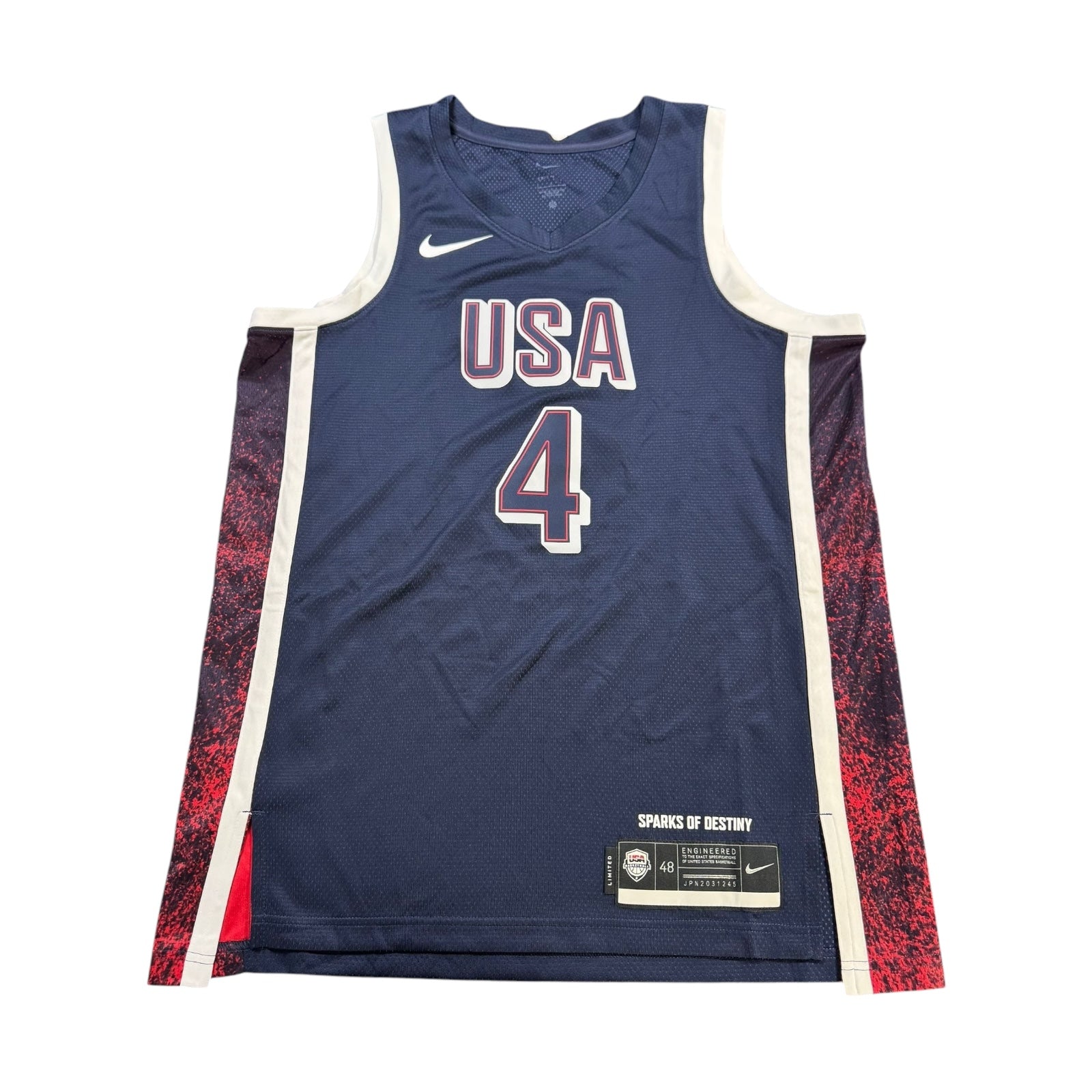 Nike Stephen Curry 2024 Olympic Team USA Basketball Road Swingman Jersey - Navy