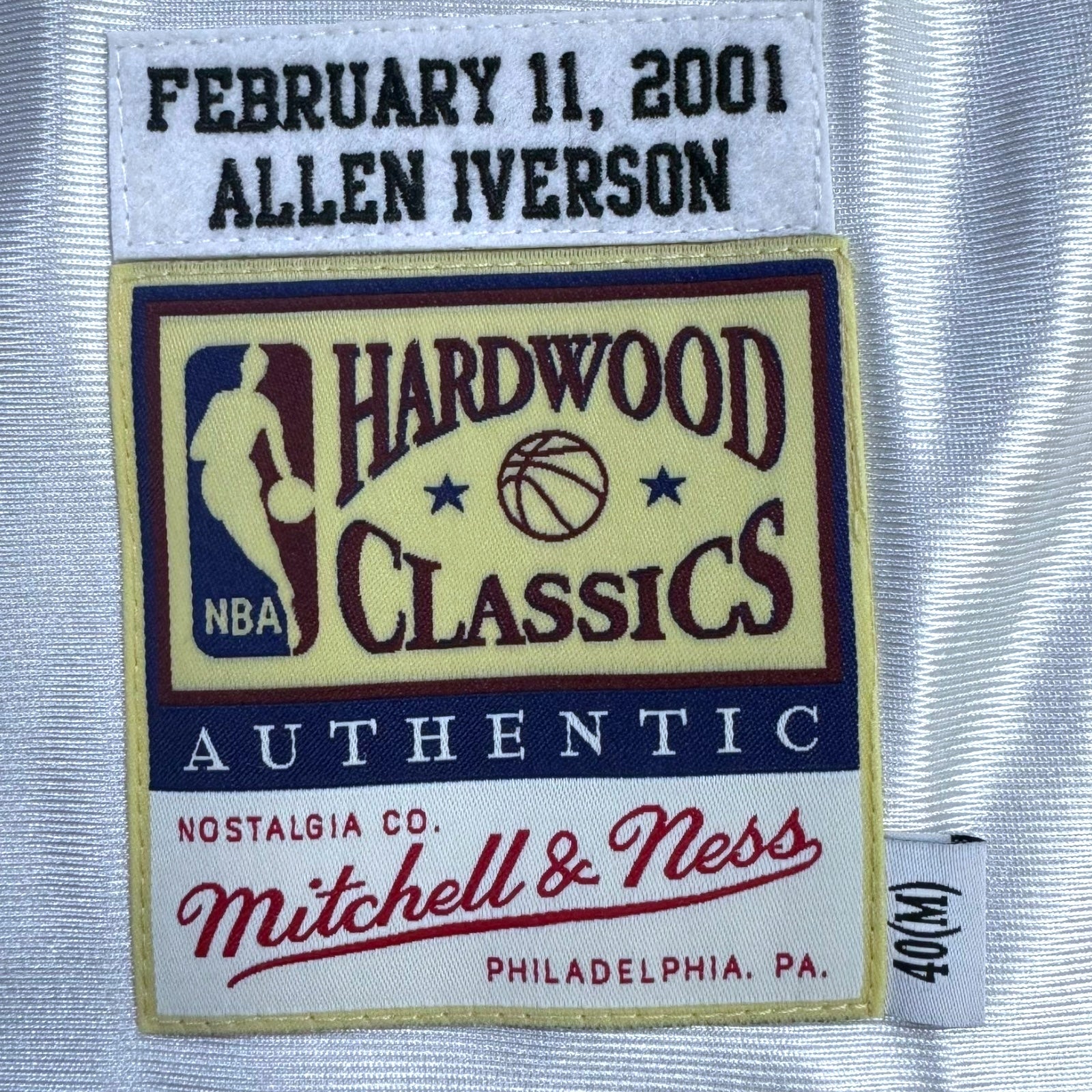 Mitchell & Ness Allen Iverson 2001 NBA All-Star Game Philadelphia 76ers Authentic Jersey – White