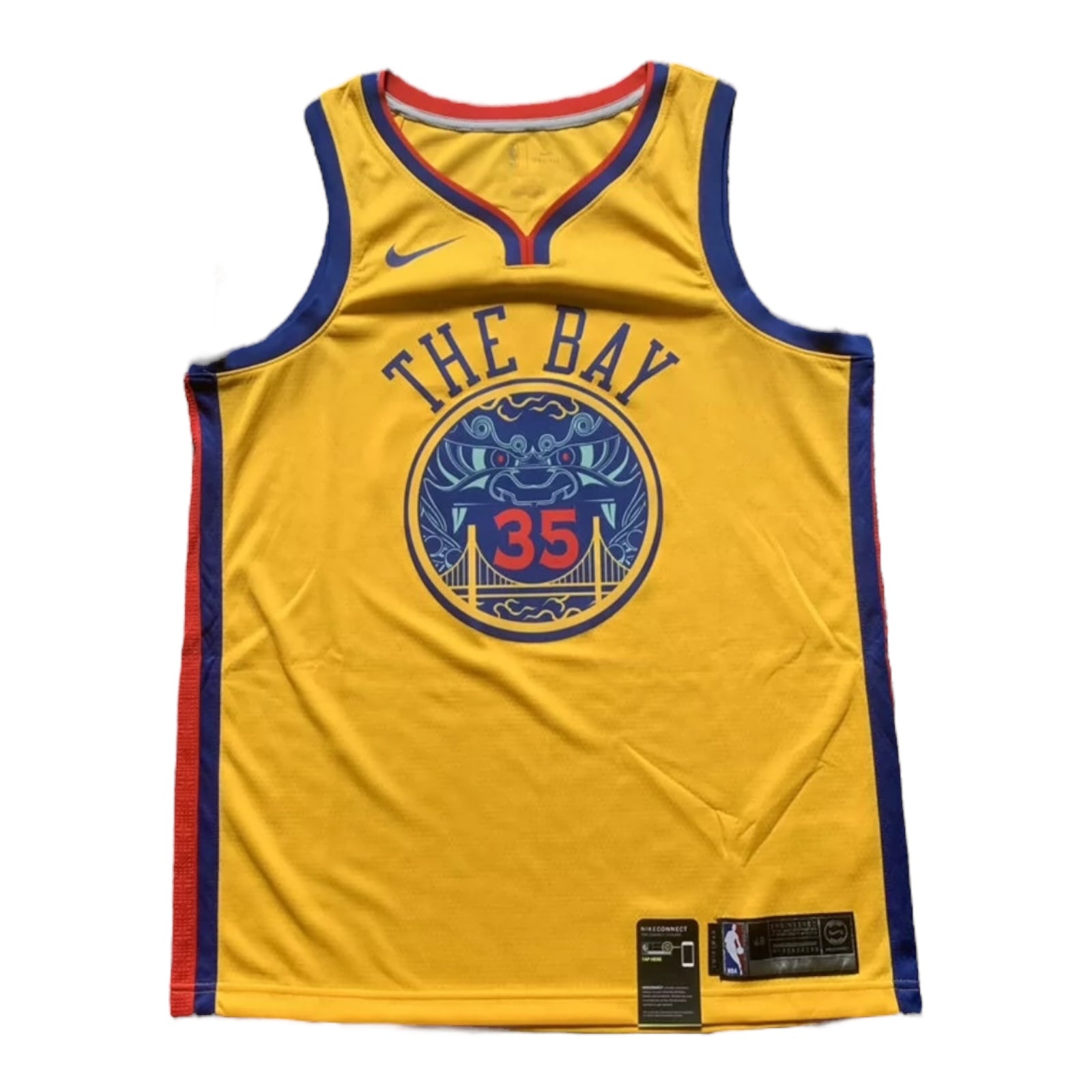 Kevin Durant Golden State Warriors 2017-2018 City Edition "Chinese Heritage" Nike Swingman Jersey - Yellow