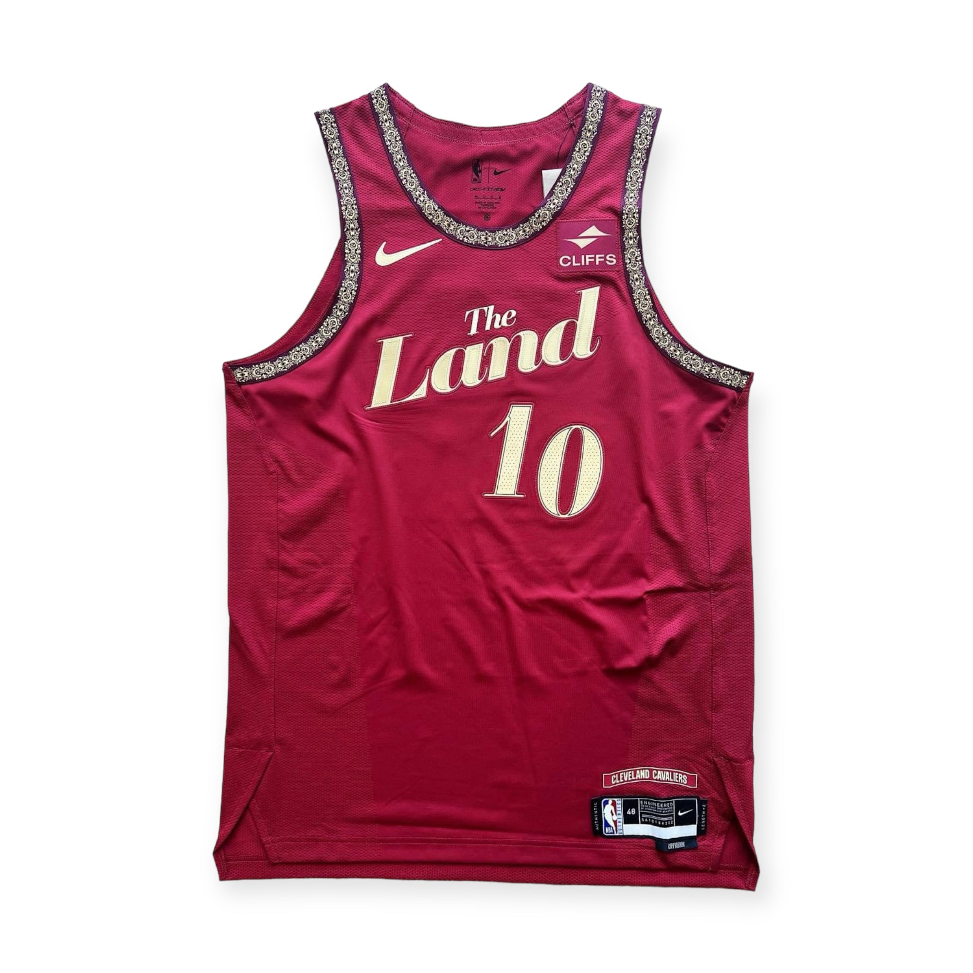 Nike Darius Garland Cleveland Cavaliers 2023-2024 City Edition Authentic Jersey -Wine Red