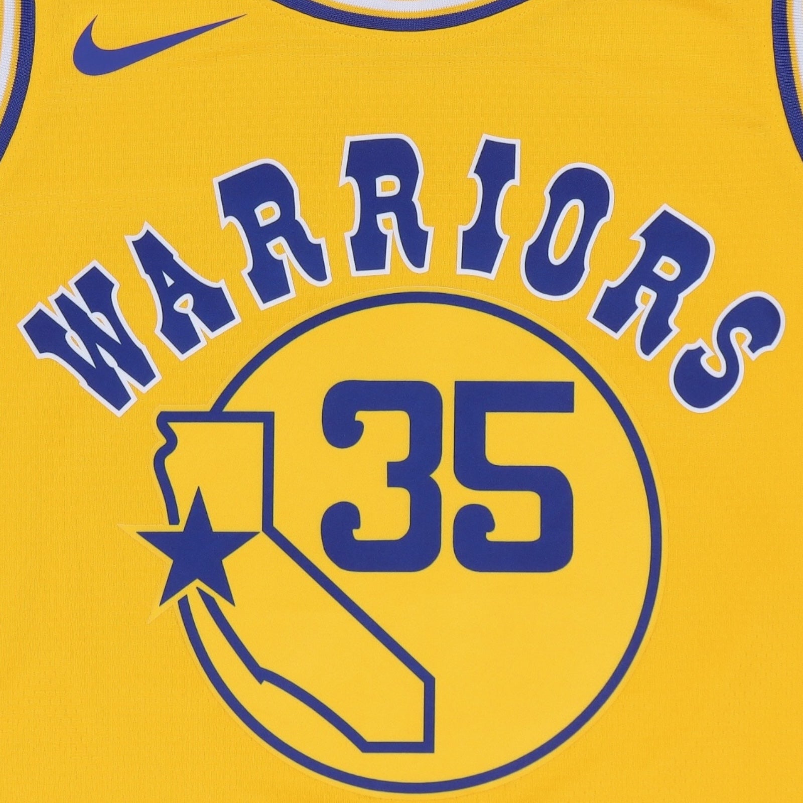 Kevin Durant Golden State Warriors 2018-2019 Classic Edition Nike Swingman Jersey - Yellow/Blue