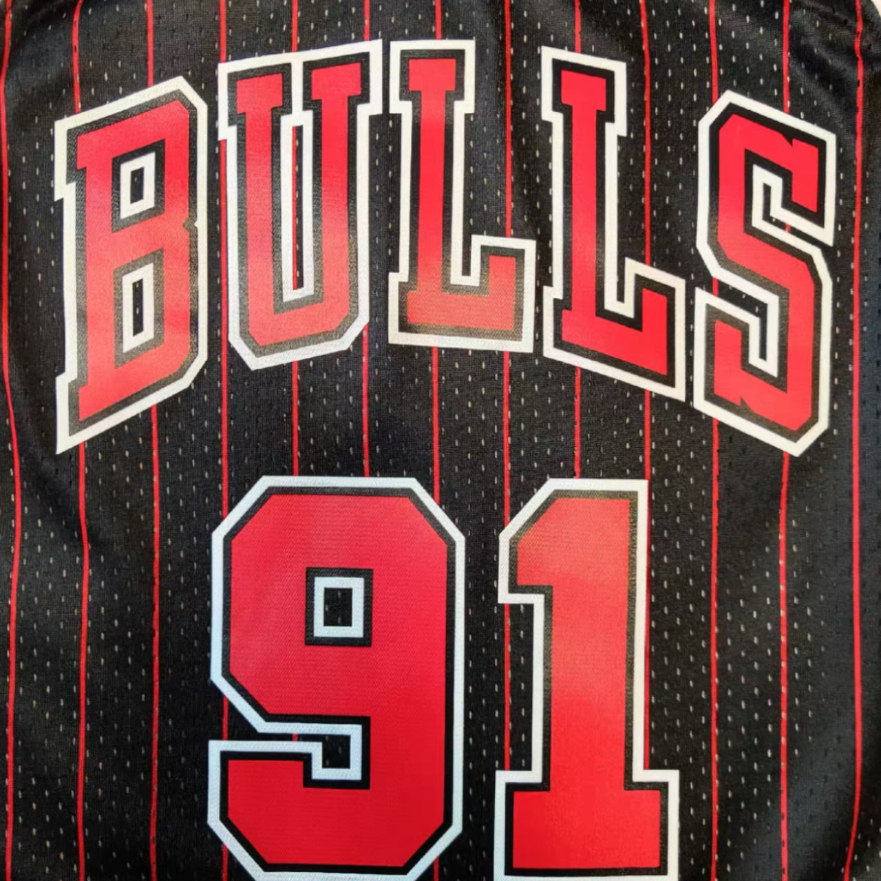 Dennis Rodman 1995-1996 Chicago Bulls Alternate Mitchell & Ness Swingman Jersey - Black - Hoop Jersey Store