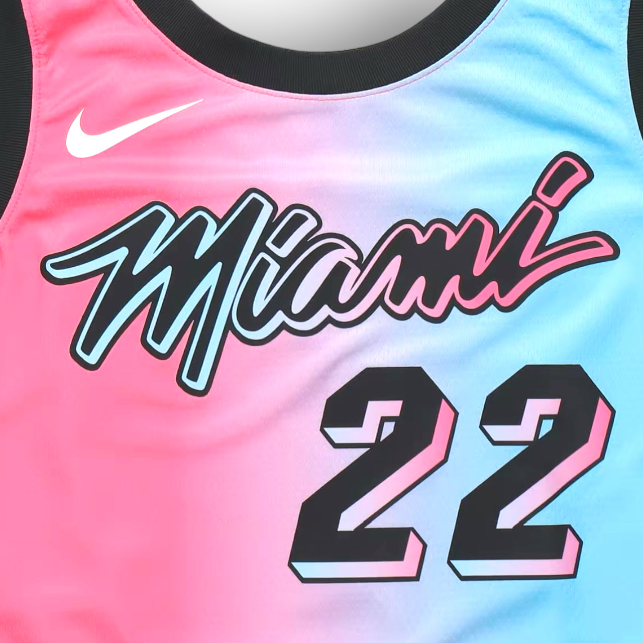 Jimmy Butler Miami Heat 2020-2021 Vice City Edition Nike Swingman Jersey - Pink/Blue