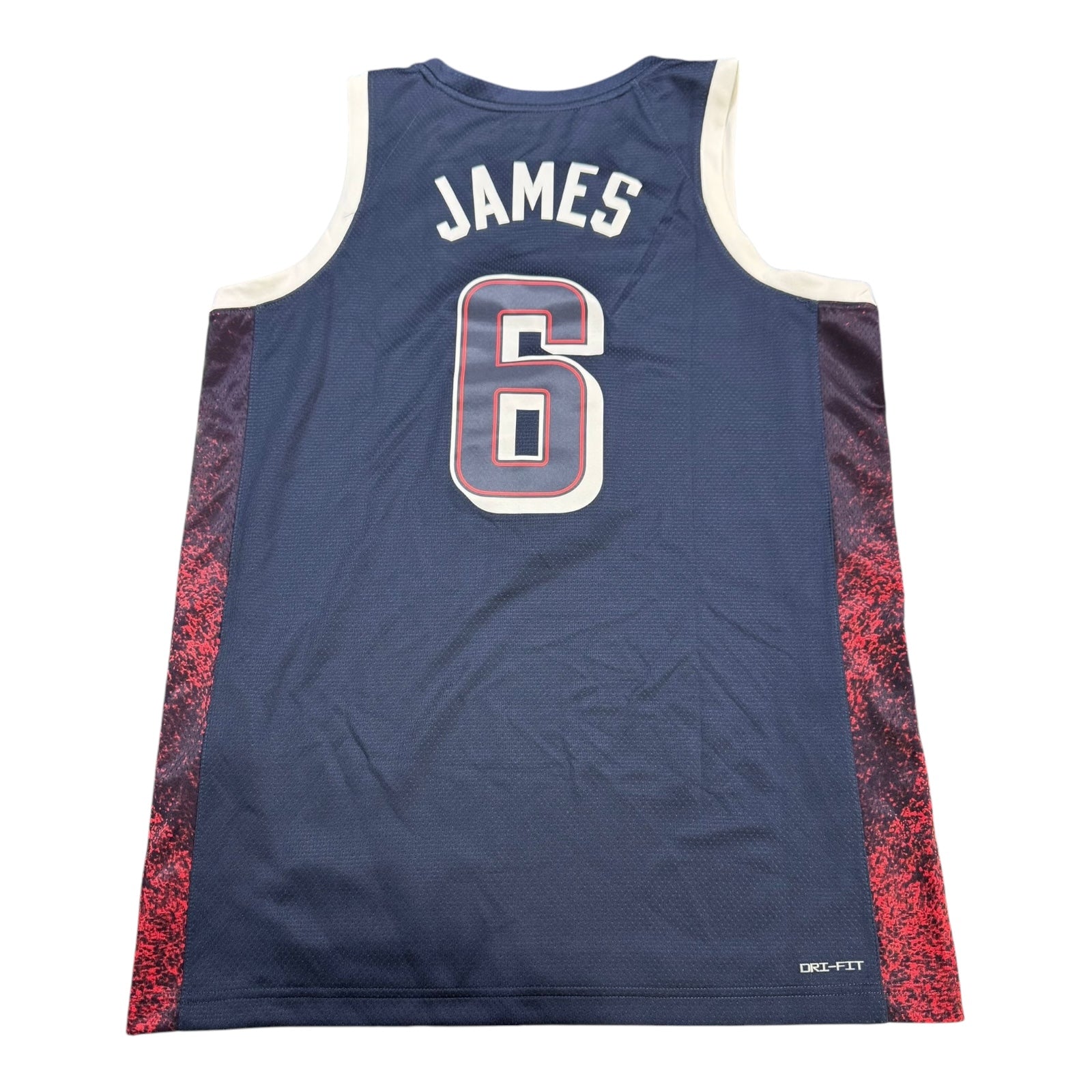 Nike LeBron James 2024 Olympic Team USA Basketball Road Swingman Jersey - Navy