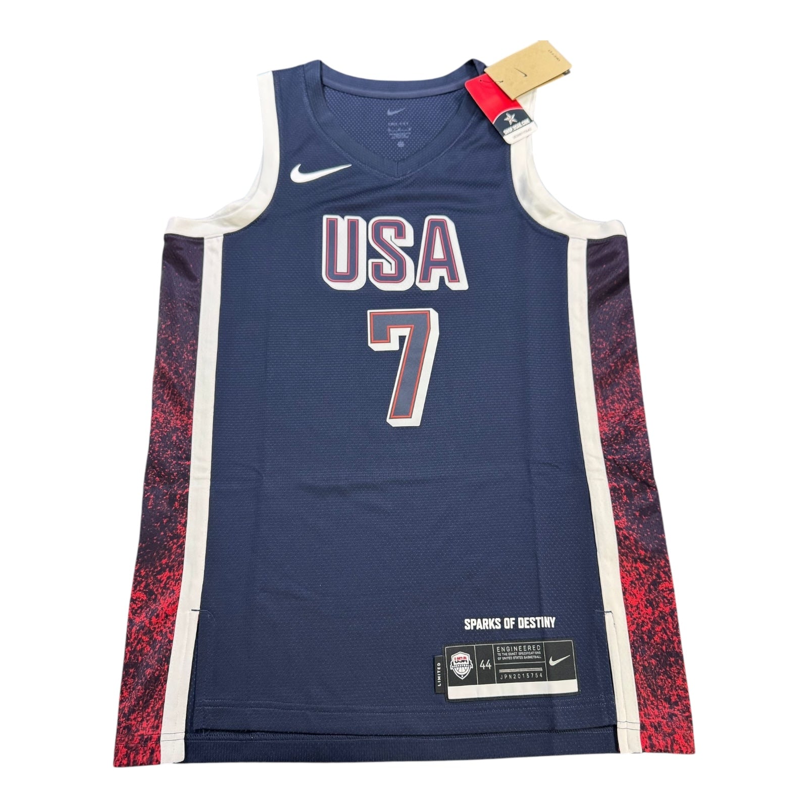 Nike Kevin Durant 2024 Olympic Team USA Basketball Road Swingman Jersey - Navy