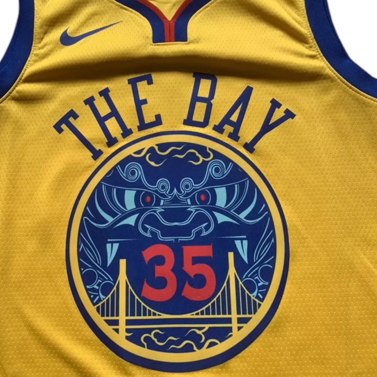 Kevin Durant Golden State Warriors 2017-2018 City Edition "Chinese Heritage" Nike Swingman Jersey - Yellow