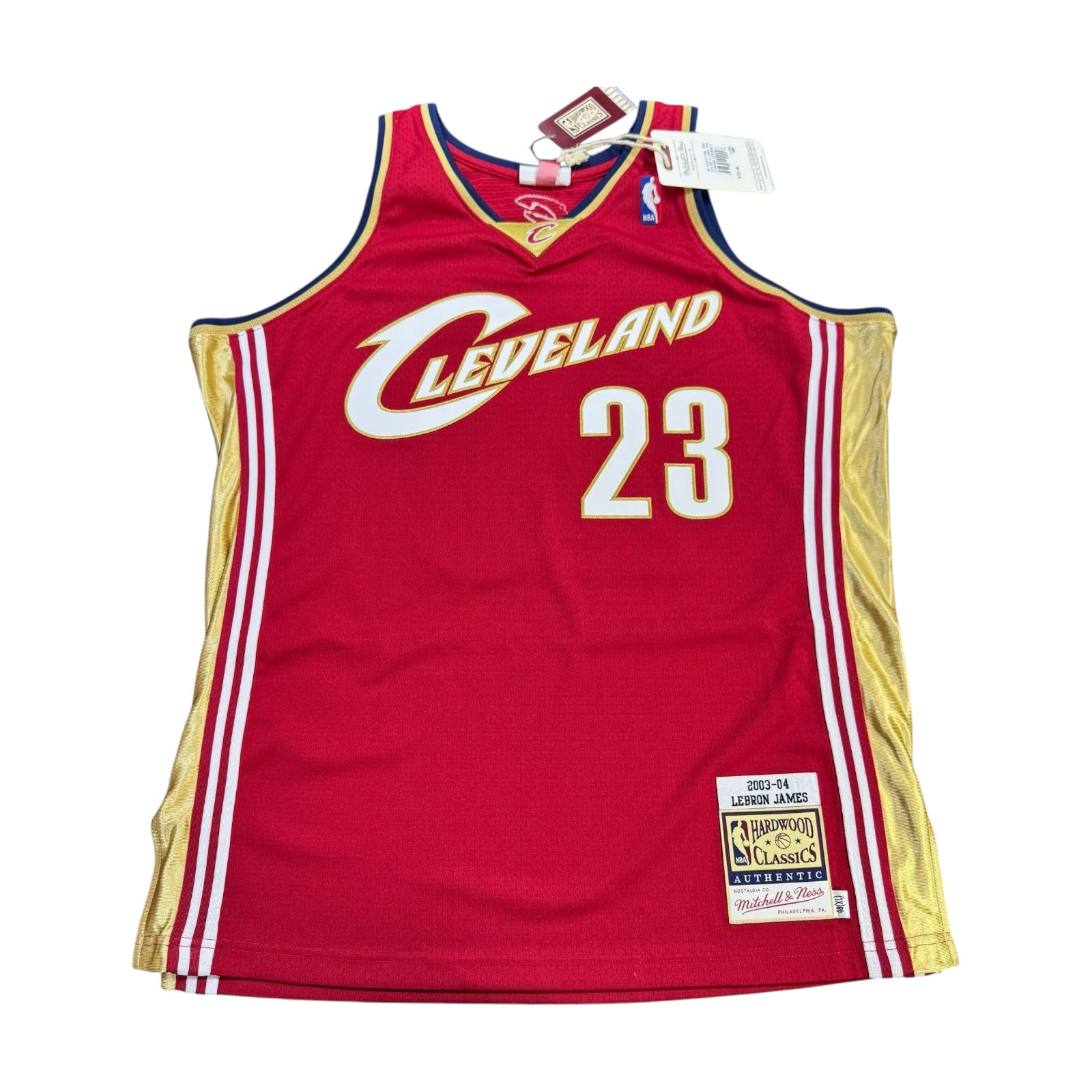 Mitchell & Ness LeBron James 2003-2004 Cleveland Cavaliers Authentic Away Jersey – Red