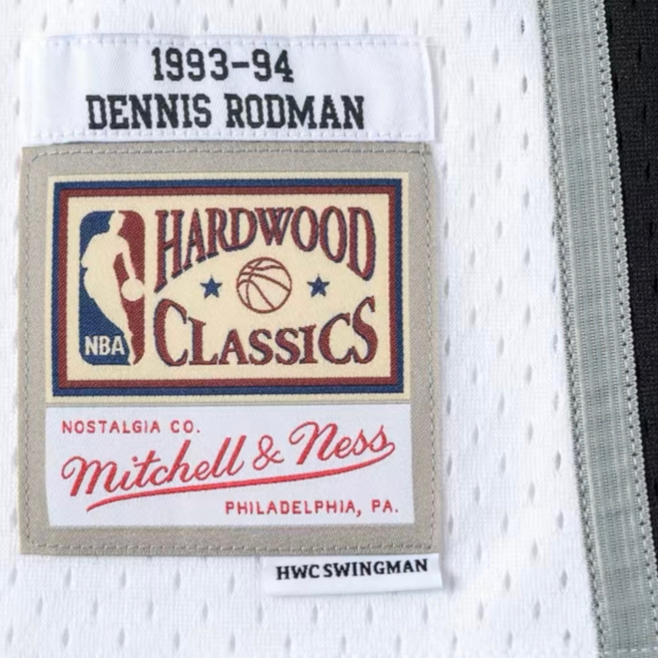 Dennis Rodman 1993-1994 San Antonio Spurs Home Mitchell & Ness Swingman Jersey - White - Hoop Jersey Store