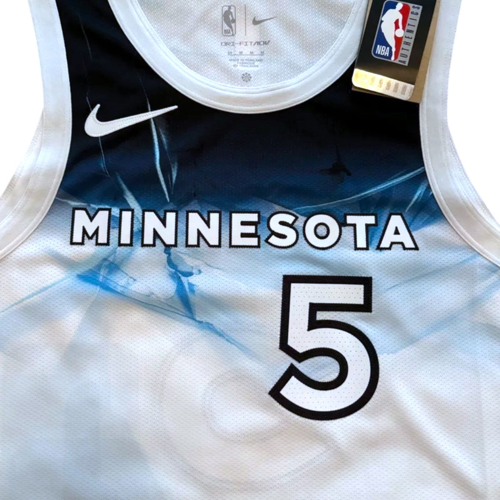 Nike Anthony Edwards Minnesota Timberwolves 2024-2025 City Edition Authentic Jersey – White/Blue