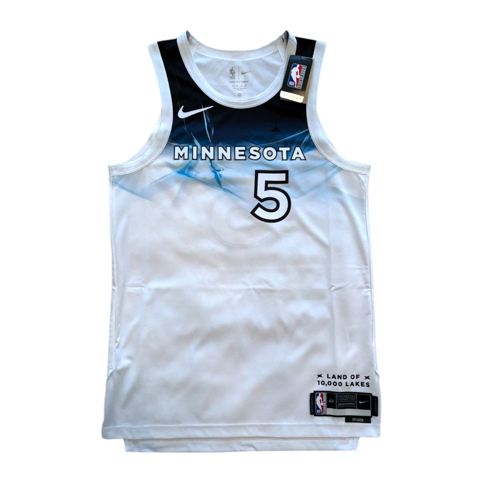 Nike Anthony Edwards Minnesota Timberwolves 2024-2025 City Edition Authentic Jersey – White/Blue