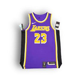 Lebron James #23 Lake Custom Yellow Mamba Edition LA Lakers Jersey Size  Large,  in 2023