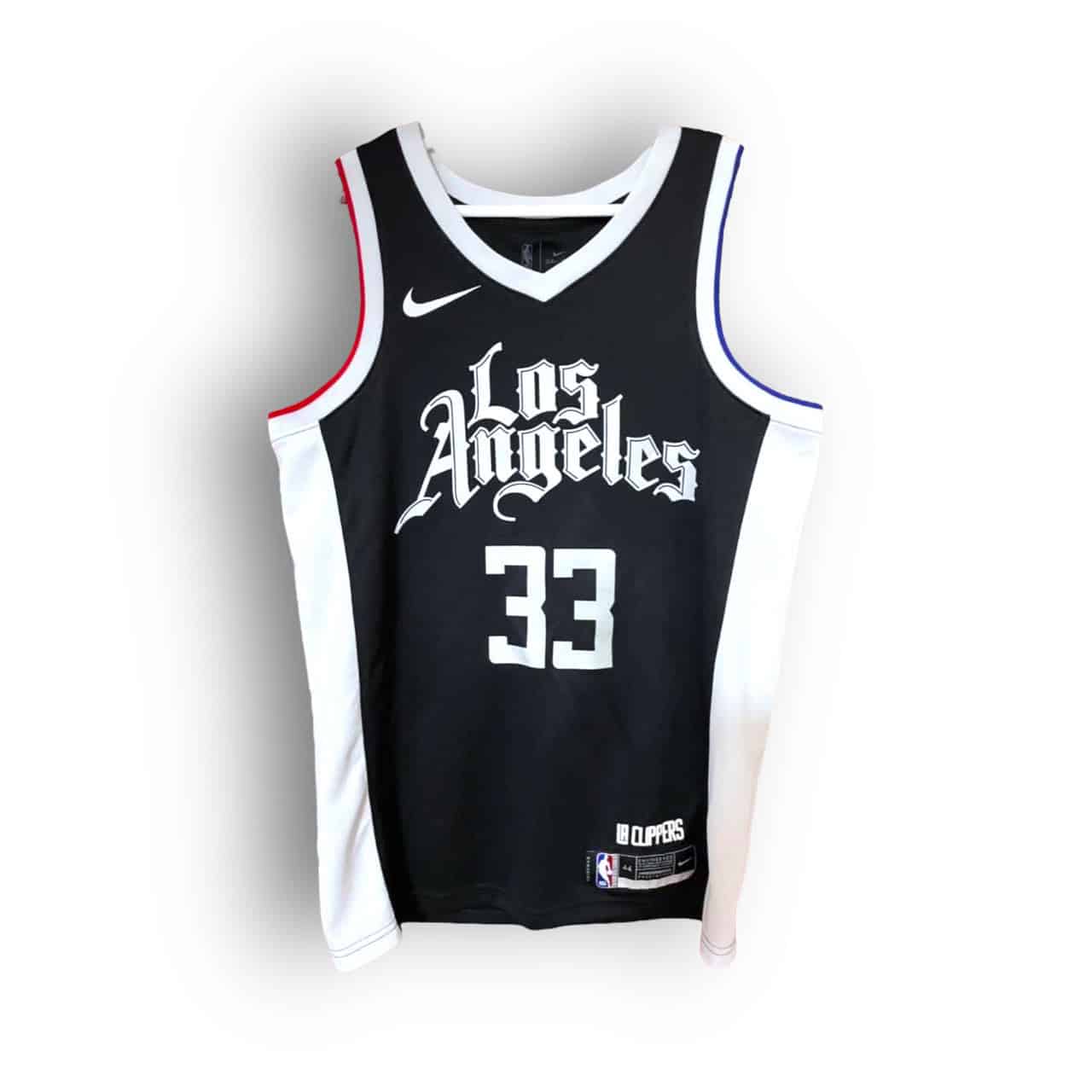 clippers black and white jersey